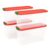 HOMZ 4-Pack Holiday Tote, Clear Plastic Storage Bins w/Lids & Dividers, 112 Quart, Red – Stackable Organizing Containers for Christmas Ornament Decorations, Gift Wraps, and Crafts