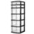 HOMZ Drawer Tower, 6-Tier Storage Cart with Removable Wheels, Black Frame