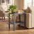 Honey-Can-Do 2-Tier Plastic Storage Shelf, Freestanding, Grey