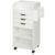 Honey-Can-Do Deluxe Rolling Craft Storage Cart with Locking Wheels | Organizer for 30-inch Wrapping Paper, Ribbon Spools, Tools & Supplies | 3 Drawers & Open Shelves