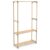 Honey-Can-Do Wood Garment Rack with 2 Shelves, Freestanding, Natural