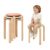 HONEY JOY 4 Pack Stackable Stool w/Wood Frame & Anti-Slip Felt Pad