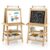 HONEY JOY Art Easel for Kids, 3-in-1 Double-Sided Wooden Toddler Easel w/Magnetic White Board & Chalkboard, Paper Roll, 2 Storage Bins, Painting Dry Erase, Kids Easel for Boys Girls Aged 3+ (Natural)
