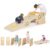 HONEY JOY Climbing Toys for Toddlers, 6 in 1 Wooden Triangle Set, Double Side Ramp & Climber, Seesaw, Step Stool, 2-Piece Learning Indoor Montessori Climbing Ladder Gym for Kids Boys Girls
