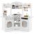 HONEY JOY Corner Play Kitchen, Toddler Wooden Toy Kitchen Set w/Lights, Coffee Maker, Microwave, Sink, Faucet, Little Chef Pretend Play Kids Kitchen Playset for Boys Girls (White)