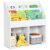 HONEY JOY Kids Bookshelf, Wooden Children Sling Book Rack, Toy Organizer and Storage Bookcase Cabinet, 2 Compartments and 3-Layer Shelves, for Playroom, Bedroom, Nursery, Kindergarten (White)