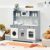 HONEY JOY Kids Kitchen Playset, Wooden Little Chef Pretend Toy Kitchen w/Sink, Stove, Microwave, Storage Cabinet, Play Kitchen for Toddlers, Gift for Boys Girls 3+, Gray