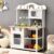 HONEY JOY Kids Wooden Kitchen Playset with Microwave, Sink, Stove & Oven, Cooking Accessories, Storage Shelf, Pretend Play Toy Kitchen Set, Gift for Boys Girls