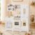 HONEY JOY Play Kitchen, Wooden Pretend Toy Kitchen Set w/Ice Maker, Cookware, Microwave, Oven with Lights and Sound, Refrigerator, Little Chef Kids Kitchen Playset for Toddlers Gift (White)