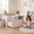 HONEY JOY Wooden Kids Bookshelf with Movable Drawer