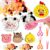 HoniedPepperino 320Pcs Farm Animals Sensory Bin Filler, Pom Poms & Tweezers