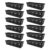 HONITANO Storage Basket Compartments Rectangular Black 12pcs Pp
