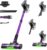 Honki Cordless Vacuum Cleaner, 80kpa Stick Cordless Vacuum, Vacuum with LED Display for Hard Floors (Purple)