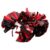HONMEET 2pcs Metallic Cheerleading Pom Poms Red Black Team Sports Dance