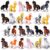 Honoson 24 Pcs 3D Printed Multicolor Horse Fidget 3D Printed Small Animal Flexible Cute Articulating Pet Stress Relief Fidget for Home Decoration and Display