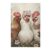 Honozo Floral Three Chickens Wood Jigsaw Puzzle, 1000-Piece Farm Animal Puzzle, Soft Pinks Roses, Family Fun Toy