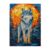 Honozo Sunset Glass Wolf Art 500‑Piece Wooden Puzzle, Bold Mosaic. Stress‑Relieving Adult Pastime