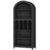HOOBRO 70.9″ Tall Arched Bookcase, Wooden Open Display Shelves, Black