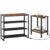 HOOBRO Shoe Rack and End Table Bundle, 4 Tier Shoe Storage Organizer with 3 Oxford Fabric Shelves and Side Table with Charging Station BF47XJ01G1-BF09UBZ01