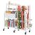 HOOBRO Wrapping Paper Storage Cart, Rolling Gift Wrap Station with Drawer