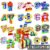 HOPANDOS Animal Number Robots Transforming Toys 10-in-1 – STEM Learning Toys for Kids Ages 3+, Number Blocks with 10 Digital Cards, Convertible to Mega Robot (ABC Zoo Series)