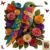 Hopelucr Wooden Puzzles for Adults, Floral Hummingbird Jigsaw Puzzles for Adults 200 Pieces, Unique Animal Shaped Wood Puzzles, Fun Challenging Puzzle Gift for Friends Family Game Home Decor 11×9.2 in