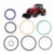 HOPESPANNER 93325C2 Bucket Lift Arm Hydraulic Cylinder Seal Kit for Case IH 2250 2255 2350 2450 Tractor Loader Fits for 2-1/2″ Bore 1-1/2″ Rod