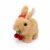 Hopping Bunny Toy, Hopping Rabbit Interactive Rabbit Toys for Kids Age 3+ Toddler Girls Boys, Walking Bunny Stuffed Animals with Ear Mouth Twitch Sound Cherry Bow, Gift for Birthday Easter Christmas
