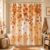 Horaldaily Fall Shower Curtain for Bathroom Watercolor Falling Maple Leaves Bath Burnt Orange Curtain Set Waterproof Fabric 72×78 Inch with Hooks
