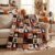 Horaldaily Halloween Flannel Blanket Throw,Grid Funny Face Pumpkin Cat Black Orange Hallowmas Soft Fuzzy Plush Cozy Fleece Blankets for Couch Sofa Bed Decor, Ideal Gifts for Kids Adults 40×50
