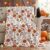 Horaldaily Halloween Flannel Blanket Throw, White Orange Jack-O-Lantern Pumpkin Soft Fuzzy Plush Cozy Fleece Blankets for Bed Sofa Couch Travel Camping, 50×60 Inches