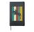 Horse Riding Graphic – Retro Colors Equestrian Hardcover Journal, Black