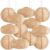 Hortsun 12 Pcs 8 Inch Burlap Print Paper Lanterns Round and Oval Chinese Paper Lanterns Farmhouse Boho Hanging Decor for Home Classroom Birthday Wedding Party Ceremonial Event