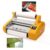 Hot Cold Laminating Machine, 1.5m/min Doubel Side Cold Hot Laminator with 4 Thick Rubber Rollers, Adjustable 0-140℃ Temperature and Pressure, 330mm Paper Input Width,3 Minu Warm-up, for Photos