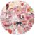 Hot Girl Stickers 100 Pcs, Pink Holographic Vinyl Decals for Water Bottle