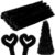 Hotop 30 Pcs Extra Thick Pipe Cleaners 30mm Chenille Stems Jumbo Pipe Cleaners Supplies for Beginners DIY Supplies Decorations(Black,12 Inches)