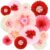Hotop 36 Pcs Valentine’s Day Tissue Paper Flowers – Large Pink Red Tissue Pom Poms in 8, 10, 12 Inch for Wedding, Party Decoration, Baby Shower, Birthday & Nursery Wall Backdrop Decor (DIY Craft)