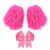 Hotop 3 Pcs 10 in Cheerleading Pom Poms and Large Cheerleader Hair Bow Cheer Pompoms Cheerleading Accessories for Sport Events Dance Party Basketball Football Team(Pink,Classic)