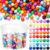 Hotop 624 Pcs Round Silicone Beads Bulk for Keychain Making Kit 48 Colors Rubber Beads Silicone Focal Bead Loose Bead for Necklace Bracelet Lanyard Making (15 mm)