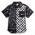 Hot Wheels Little Boys’ Button-Down Shirt Black Checkerboard 6