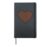Houndstooth Heart Print Classic Pattern Hardcover Journal, Black