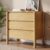 HOUROM Oak3-Drawer Dresser for Bedroom,Oak Mid-Century Modern Chest with Solid Wood Legs,Concealed Handle,Large Wood Storage Organizer,Small Wooden Storage Bedside Table Nightstand for Bedroom