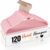 HOUSE DAY Pink Velvet Hangers 120 Pack, Non Slip Felt Hangers Heart-Shaped