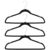 HOUSE DAY Velvet Hangers 3 Pack- Black- Sample Set