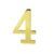 House Numbers, 1PCS Metal House Number With Magnet 10 * 6cm Door Apartment For Outdoor Hotel Home Mail Box Label #0-9 Front Numbers(Golden,10CM-WITH MAGNET-6CM No.1)(10CM-WITH MAGNET-6CM No.4 Golden)