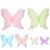 Housoutil 6pcs 3D Paper Butterfly Decorations, Crepe Paper Butterfly Wall Art, Multi-Size Cutouts for Crafts, Birthday, Wedding Baby Shower Party Supplies
