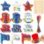 HOWAF 36pcs USA Patriotic Crafts 4th of July 250th Annicersary Scratch Paper Art Kit, Red White Blue Rainbow Scratch Off Cards for 1776-2026 School DIY Drawing Project Supplies
