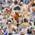 HOXBUR 200Pcs Zoo Animal Stickers, Waterproof Self Adhesive Stickers Vinyl Wild Animal Water Bottle Sticker Set for Kids Women Wen