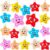 HOZKEAP 24 Packs Bulk Stars Fidget Bubble Mini Pop Keychain，Birthday Party Favors Supplies Classroom Student Prizes