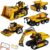 HPROMOT 5-in-1 Building Toys STEM Robotics Kits – Remote-Controlled Excavator Engineering Kit for Kids Ages 8-16 with 535 Pieces, DIY Educational Science Kits Gift for Boys & Girls